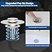 Hibbent 2 Pack Upgraded 3 in 1 Bathroom Sink Drain Strainer, Universal Pop Up Stopper with Removable Stainless Steel Filter Basket Hair Catcher, Sink Plug for 1.1''~2.36'' Basin, Brushed Nickel