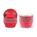 Générique Tasse en aluminium résistant à la chaleur ustensiles épaissis 100 pièces papier cuisson moule à gâteau moule à gâteau Kit Pâtisserie Enfant (Red, One Size)