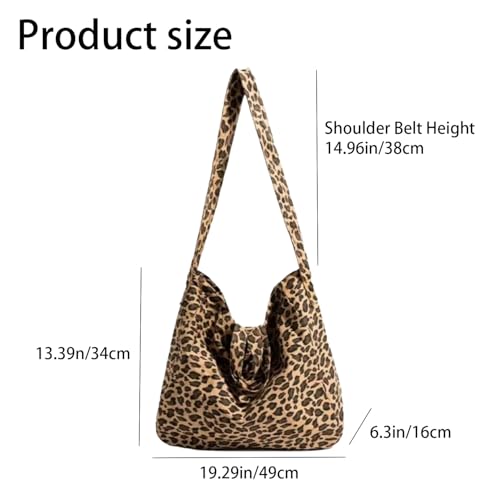 Bolso tote con estampado de leopardo para mujer miniatura 4