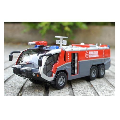 WANSUPYIN 1:50 Alloy Truck Model High Pressure Water Fire Truck Model with Pull Back & Sound Light F