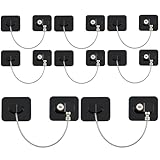 HalfofLife Refrigerator Lock, Child Safety Cabinet Locks, Mini Fridge Locks for Adults, Heavy Duty Lock for Refrigerator Cabinets, Drawers, Safety with Key, Black (4 PCS)