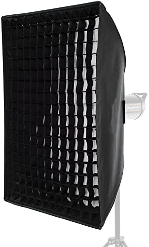 eWINNER Rectangle Portable Softbox Reflector for Studio Photography Speedlite Flash (60CM*90CM with Honeycomb Grid Bowens Mount)