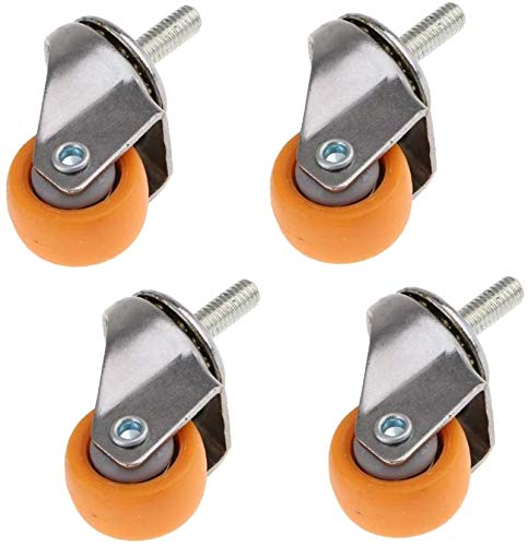 Swivel Caster Wheels, 4PCS Stem Casters Nylon Swivel Castor ...