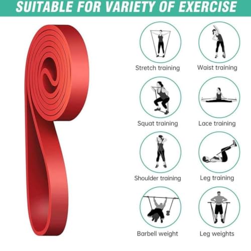 Image of Resistance Band for Workout & Stretching, Exercise Band for Men & Women, Thera Band for Yoga, Pilates, Gym, Home Workout & Fitness Training (Red (7-15 KG))