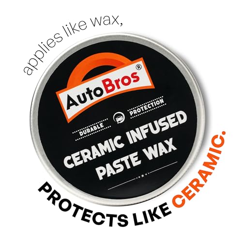 Image of AutoBros Ceramic Infused Car Paste Wax (100g) - Restores Gloss & Shine | Advanced Carnauba & SiO₂ Protection | Removes Haze & Swirls | Long-Lasting Water & UV Resistant | Safe on Paint | Easy to Apply