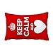 DIYthinker Citazione mantenere la calma e Amore Rosso Gettare lombare del cuscino Inserire Cuscino casa Divano Decor regalo