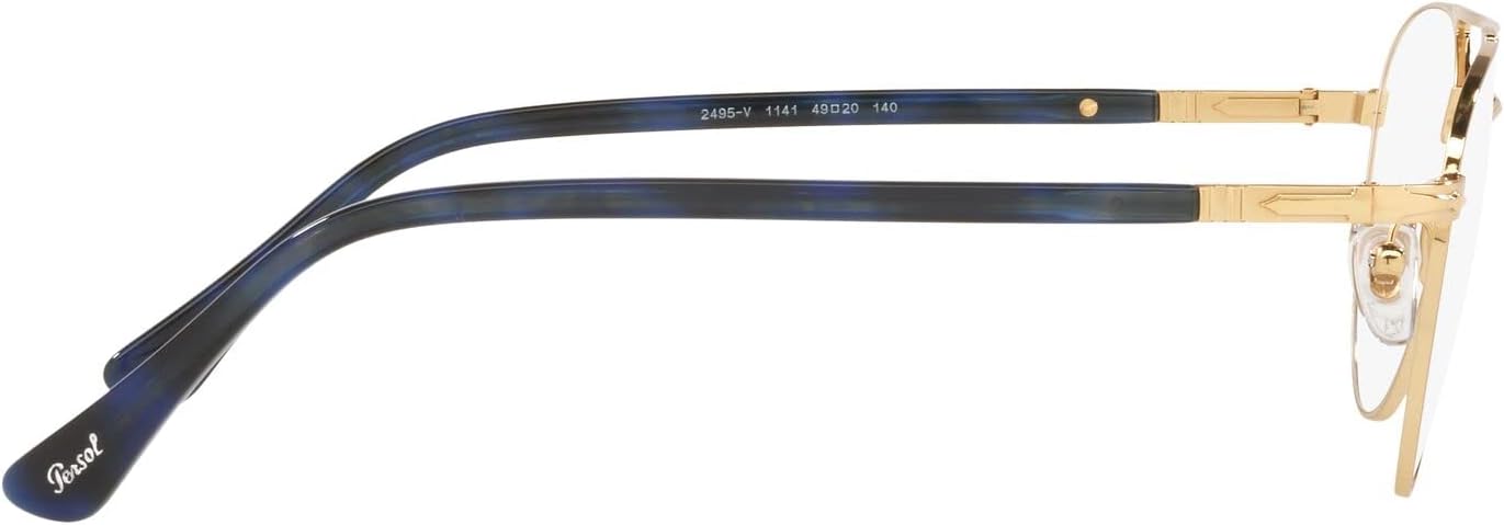 Persol Men's Po2495v Round Prescription Eyewear Frames Gold/Demo Lens 51 Millimeters image 10 of 12 B0BCWX3WGZ