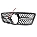 SGTONG Grille wyścigowe, nowa kratka W203 grill samochodowy przedni grill do klasy C W203 C280 C320 C240 C200 2001-2007, błyszczący czarny