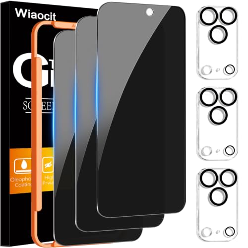 Image of Wiaocit Tempered Glass Privacy Screen Protector for 18 Pro Max