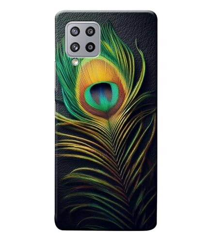 Image of Peacock Feather Mor Pankh Printed Hard Back Case Cover Compatible for Samsung Galaxy A22 5G (Multicolor) - D1671