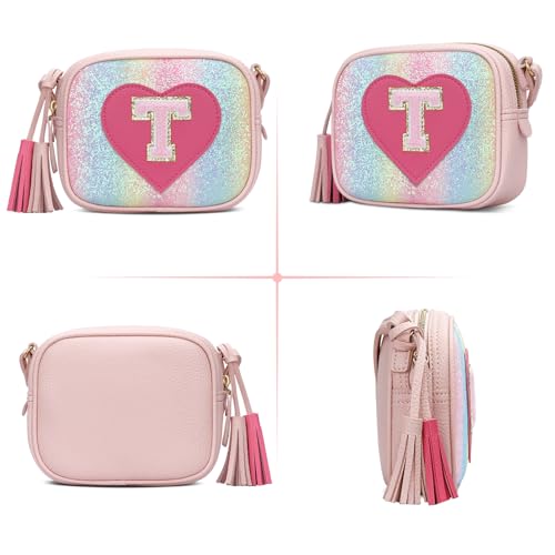 Image of KKXIU Birthday Gifts for Girls Initial Toddler Purse Cute Kids Crossbody Bag