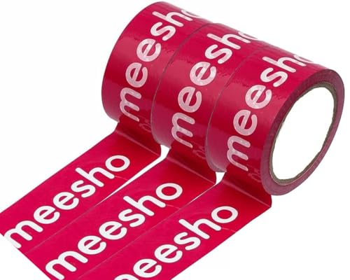 D-fix Meesho Printed Pink BOPP Packing Tape – 65 Meters in Length...