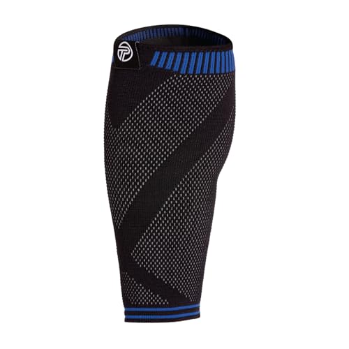 Pro-Tec Athletics 3D Flat Premium Calf Sleeve, Medical Grade Compression with 3D Shaping for Customized Fit, Targeted Muscle Support, Breathable Stretch Fabric allows Full Range of Motion, Large