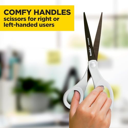 Image of Scotch Brand Precision Ultra Edge Scissors, Left- or Right-Handed, 8 Inch, 6-Pack