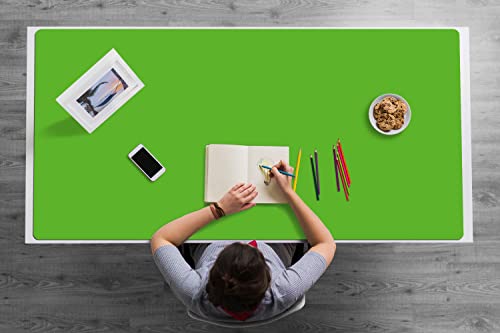 Tapis de protection unie vert Decormat 120x60cm idéal pour bureau setup gaming moderne