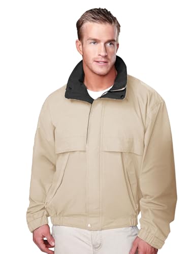 Image of AFC Men's Poplin Jacket Concealed Hood Water Resistant Coat Big & Tall Sizes