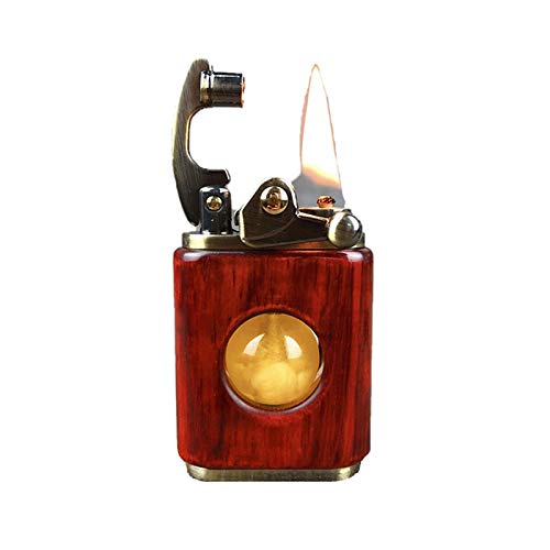 Antique Vintage Wooden Lighter,Reusable Trench Windproof Lighter,Funny Cool Cigarette Lighters for Smoking Weed