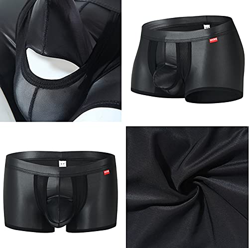 DingMi Men's Underwear Jock Strap Leather Underpants Bikini Bulge Pouch Mesh Jockstrap Boxer Briefs Athletic Supporter4