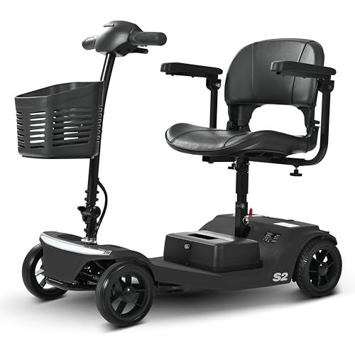 Scooter Eléctrico de Movilidad - 15km de Autonomía, Freno Electromagnético, Ruedas Antipinchazos y USB (Negro)