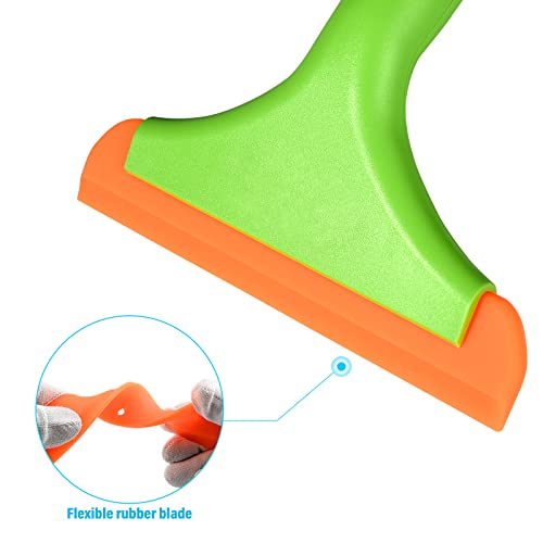 Image of Gomake Small Silicone Squeegee Window Shower Squeegee,Auto Water Blade Squeegee for Shower Glass Door,Car Windshield, Window, Mirror, Bathroom,Countertop Cleaning