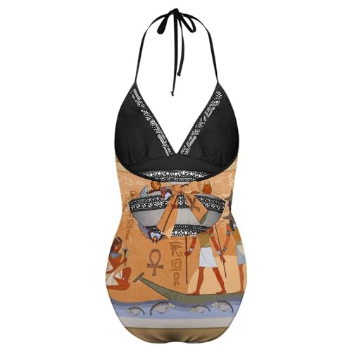 Maillot de bain une pièce vintage pour femme | Élégant monokini de natation rétro - 5