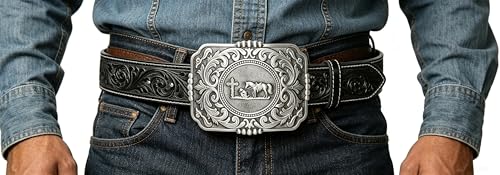 Image of Moranse Cross Cowboy Kneeling Prayer Horse Zinc Alloy Belt Buckles