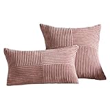 Photo Gallery queenyard 2 federe copricuscino in velluto a coste patchwork 45 x 45 cm, 30 x 50 cm, federe decorative per divano e letto, con cerniera invisibile Photo Gallery queenyard 2 federe copricuscino in velluto a coste patchwork 45 x 45 cm, 30 x 50 cm, federe decorative per divano e letto, con cerniera invisibile