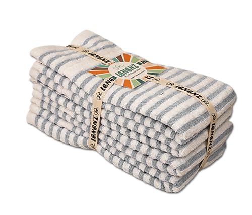 Kitchen Towels Pack of 4 Dish Towels for Kitchen 18 x 28 100 Cotton Super Plush Kitchen Towel and Dishcloths Sets Kitchen Hand Towels for Quick Drying Dark Grey