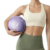 Slim Panda Gymnastikball Klein, 23 cm Pilates Ball mit Aufblasbarem Strohhalm, Soft Yoga Ball für Senioren Therapie, Hause, Fitness, Balance Training(Helles Lila)