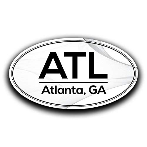 Calcomanía de aeropuerto ATL Atlanta para ventana de coche y ordenador