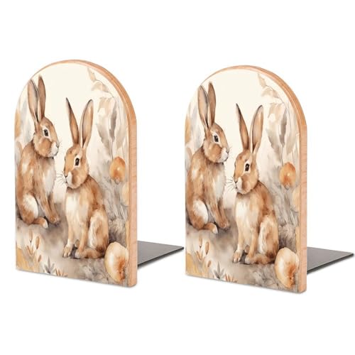 Sujetalibros de conejo de madera ideal para regalar a lectores 2