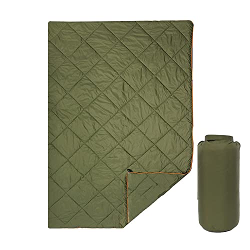 Fasward Double Puffy Camping Blanket, Cozy, Warm, Lightweight, Packable, Water-Resistance Outdoor Blanket For Travel,Picnic,Backpacking And Beach Trip #TOP20