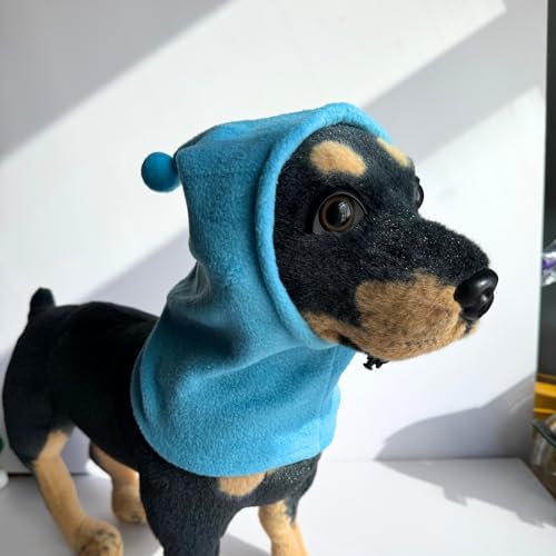 Harikaji Pet Hat, Dog Ear Muffs Fleece Dog Winter Hats Windproof Cap Quiet Ears Covers for Small Medium Dogs Blue M