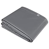 Laneetal Winterschutz Plane 500g/m² Gewebeplane mit ösen PVC Abdeckplane wasserdicht Schutzplane Bootsplane 2x3m LKW Abdeckung Dachplane Holzabdeckplane Dunkelgrau