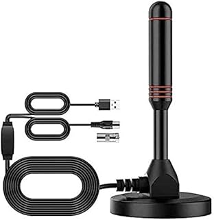 Portable Digital TV Aerial, High Gain HD Antenna for USB TV Tuner/DVB-T Television/DAB Radio/SD / 4K with Magnetic Base 6.5ft Coax Cable