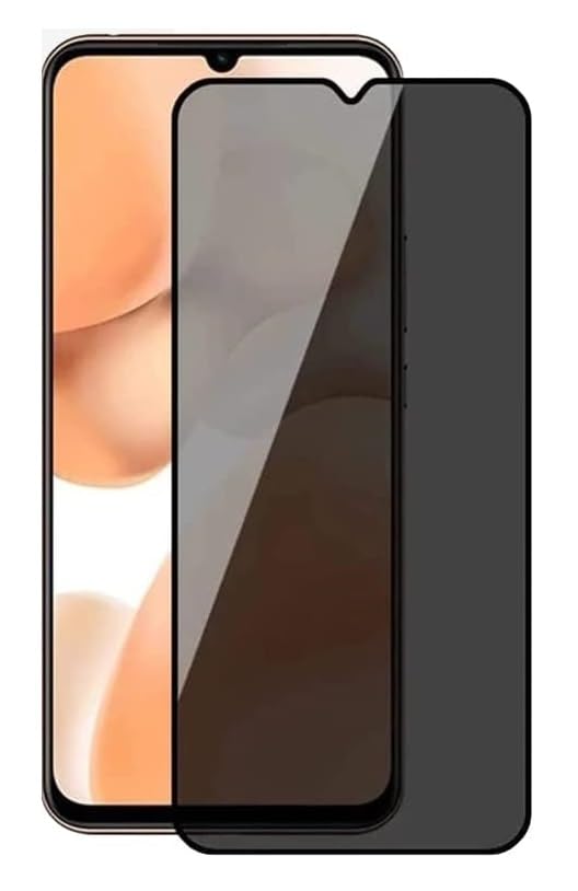 JGD PRODUCTS for Redmi A2, A2 Plus Edge to Edge Anti Spy Privacy Tempered Glass with Easy Installation Kit | Black (Pack of 1)