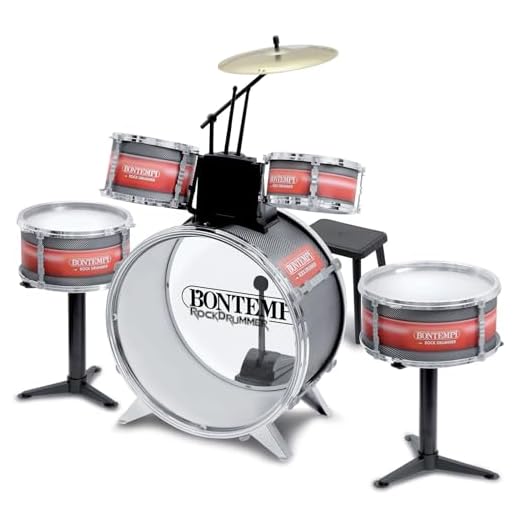 Bontempi- Batería de 6 Elementos con Taburete (Spanish Business Option Tradding 51 4830)