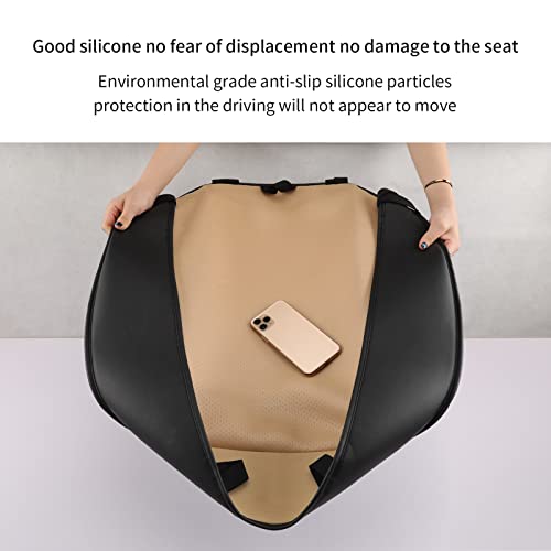 O2Mat Front Car Seat Cover, Faux Leather Driver Car Seat Protector Fits Universal Vehicles, Wrapping Around The Bottom (W 21'' X D 20.5'') - 1 Piece, Black #TOP2