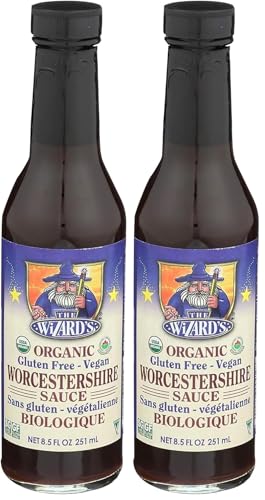 The Wizard's Sauce Organic Gluten Free &amp; Vegan Worcestershire Sauce – Fish Sauce, Organic Spices &amp; Seasonings, Plant Based, Vegan, Gluten Free, Non-GMO Project Verified, USDA Organic – 8.5 Oz