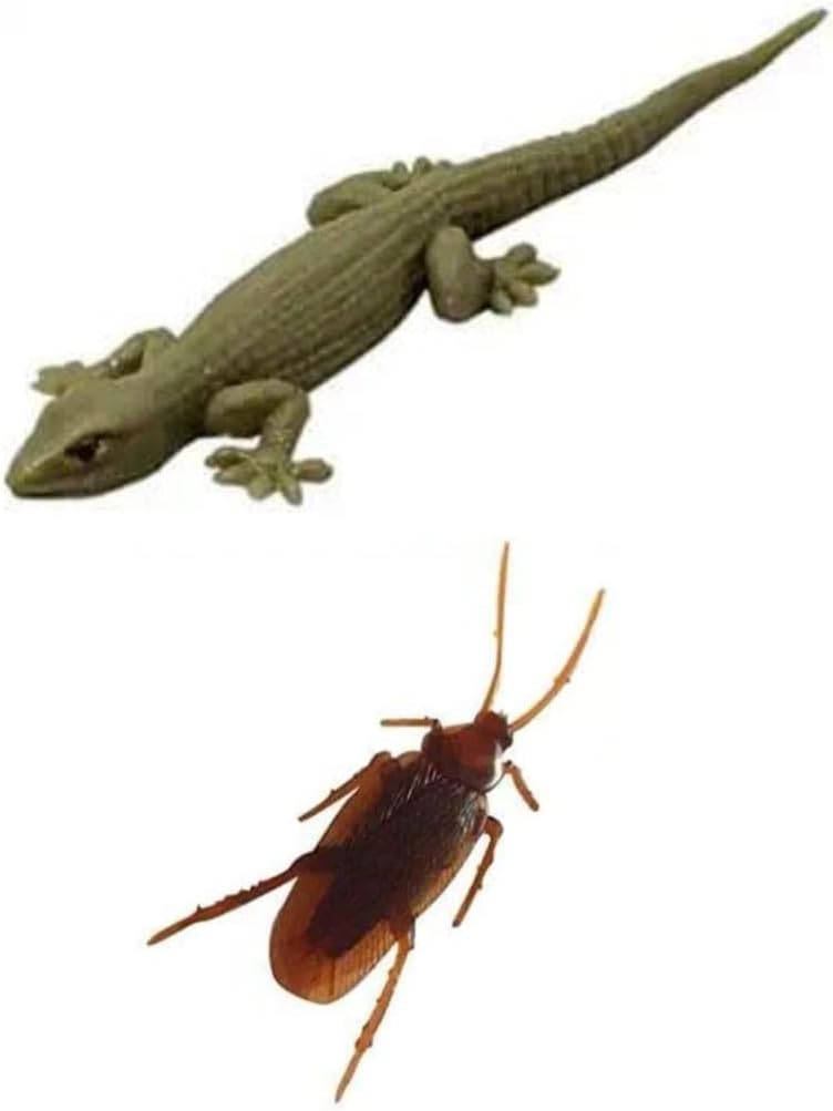 Hetkrishi |Toys Pack Of 1 Fake Cockroach 1 And Fake Lizard 1 Practical Jokes And Prank Trick Toys Multi Color|, Kids
