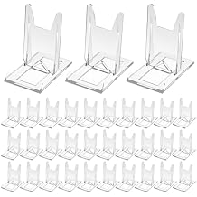 Dimeho Display Stand, 30 Pcs Acrylic Book Stand Adjustable Clear Book Tablet Display Holder for Home Office School Displaying Pictures Photo Frames Books CD Magazine