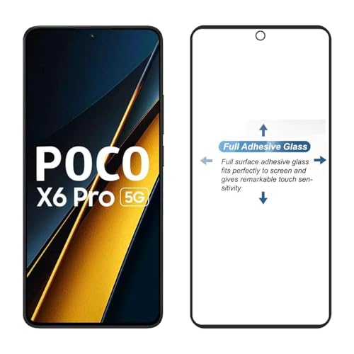 Image of SHILD Tempered Glass Screen Protector Compatible for X6 Pro 5G / Poco X6 5G / Poco F6 / Poco F5 / Poco X6 Neo - 6.67-Inch Display - Full Edge-to-Edge Coverage 9H Hardness, Easy Installation Kit