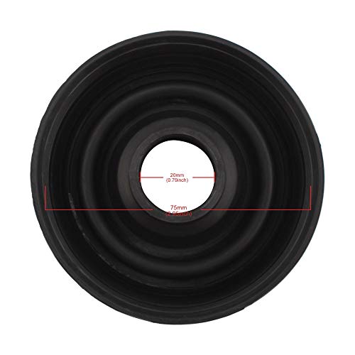 TOMALL zamiennik reflektora LED osłona przeciwpyłowa 75 mm 2,95 cala gumowa uszczelka z otworem 20 mm (opakowanie 2)