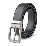 [GRADE] ベルト メンズ ビジネス 『本革で作られた本物の1本』 本革 ビジネス 120㎝ カジュアル バックル取替可能 ベルト長さ調整可能 (ブラック)