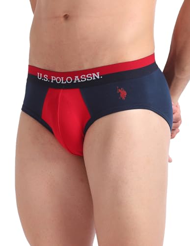 Image of U.S. Polo ASSN. Mens OEB02 Elasticized Waist Underwear Briefs - Pack of 2