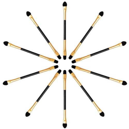 Make-up Pinsel Lidschattenpuder Pinsel 10 Stück Doppelseitige Lidschattenpinsel Sets Concealer-Pinsel Lidschatten-Applikator, Lippenpinsel Augen Make-Up Schwamm Kosmetik-Trockenpinsel Eyeliner-Pinsel