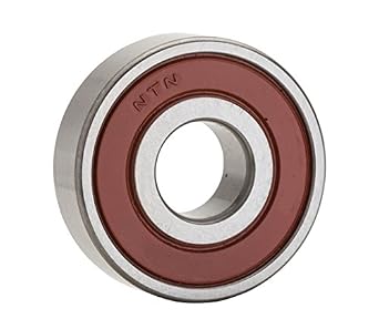 NTN Bearing 6201LU Single Row Deep Groove Radial Ball Bearing, Contact, Normal Clearance, Steel Cage, 12 mm Bore ID, 32 mm OD, 10 mm Width, Single Seal