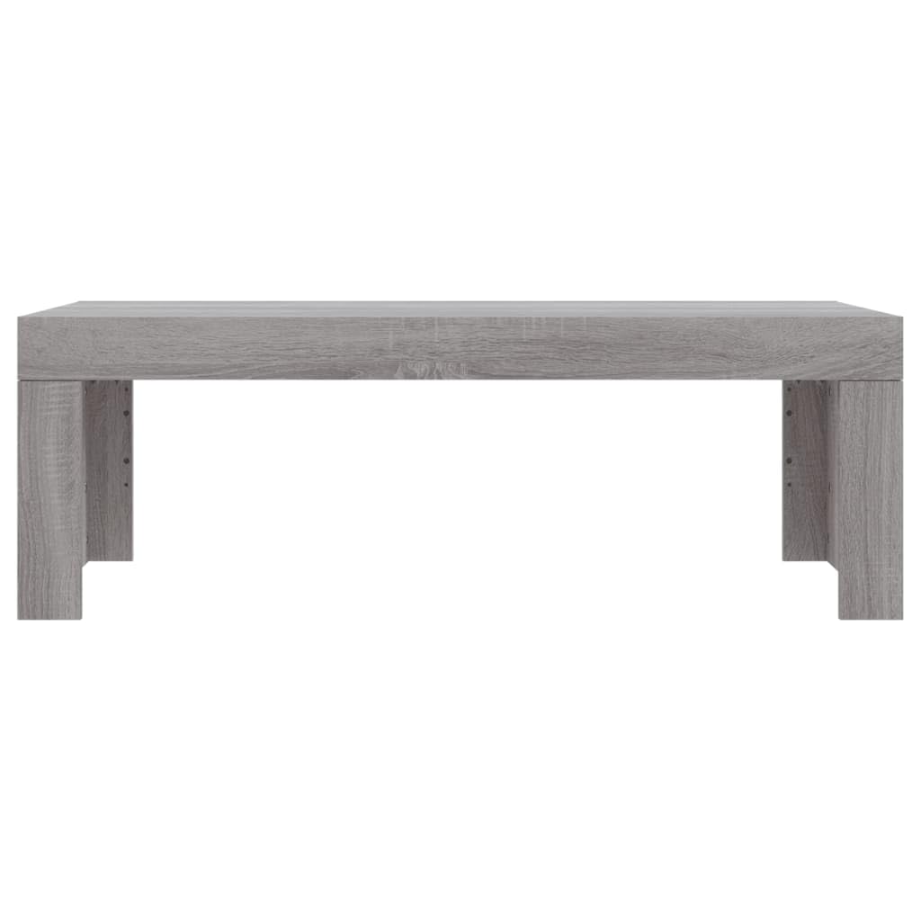 Homgoday Table basse grise Sonoma 102 x 50 x 36 cm en bois d'ingénierie, table d'appoint pour salon, salle de réception d'invités, chambre à coucher et mobilier de bureau
