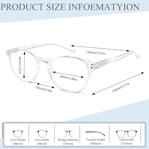 Image of 5 Pairs Reading Glasses - Standard Fit Spring Hinge Readers Glasses for Men and Women
