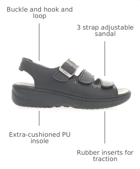 Propét Women's Breezy Walker Black 6 X-Wide US - image 3